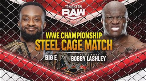 big e cagematch|big e vs bobby lashley.